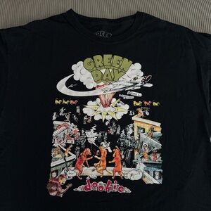 Green Day Dookie Black Graphic T-Shirt